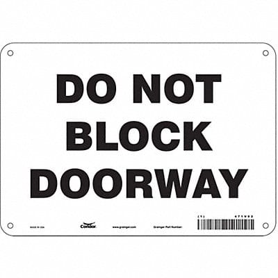 Safety Sign 7 in x 10 in Aluminum