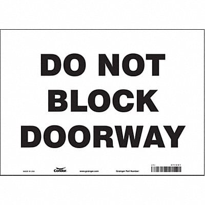 Safety Sign 10 in x 14 in Vinyl
