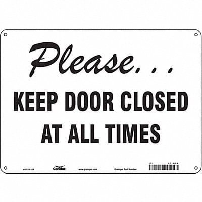 Safety Sign 10 in x 14 in Aluminum