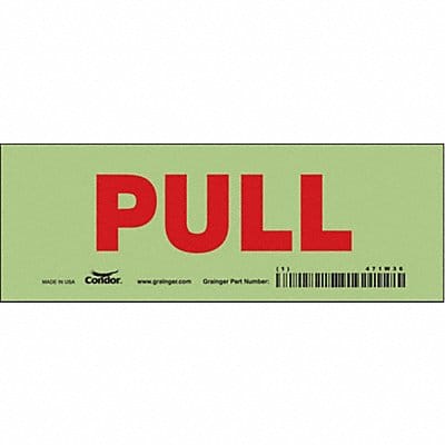 Safety Sign 2 1/2 in x 7 in Glow Vinyl
