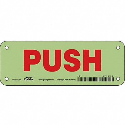 Safety Sign 2 1/2 in x 7 in Polyethylene