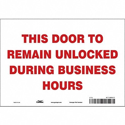 J7732 Safety Sign 7 in x 10 in Vinyl