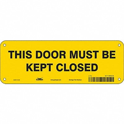 Safety Sign 3 1/2 in x 10 in Aluminum