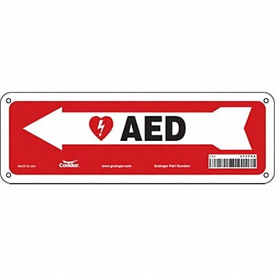 Safety Sign 4 in x 12 in Aluminum
