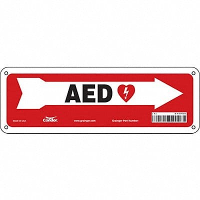 Safety Sign 4 in x 12 in Aluminum