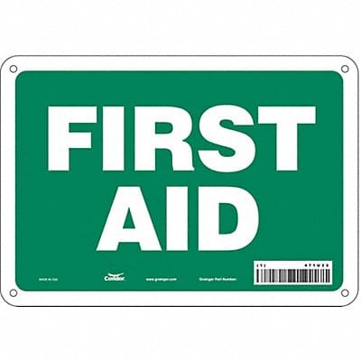 Safety Sign 7 in x 10 in Aluminum