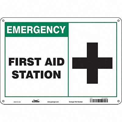 Safety Sign 10 in x 14 in Aluminum