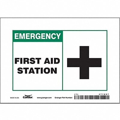 Safety Sign 5 in x 7 in Vinyl