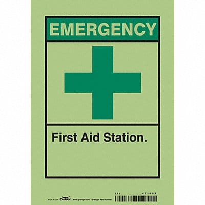 Safety Sign 10 in x 7 in Glow Vinyl