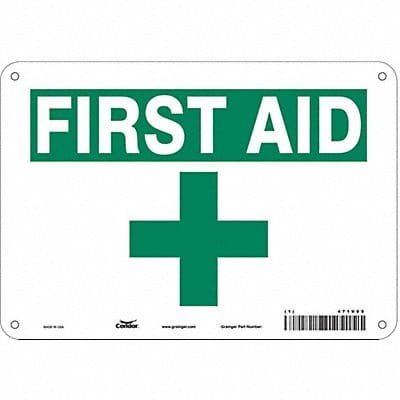 Safety Sign 7 in x 10 in Aluminum