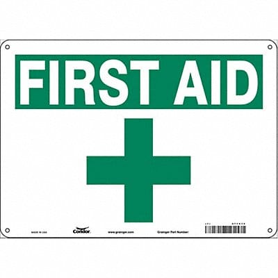 Safety Sign 10 in x 14 in Aluminum