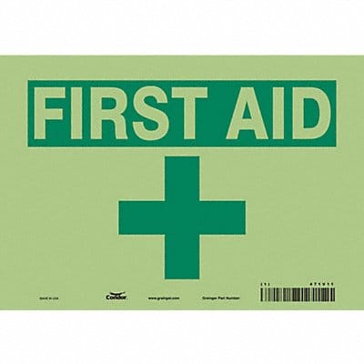 Safety Sign 7 in x 10 in Glow Vinyl