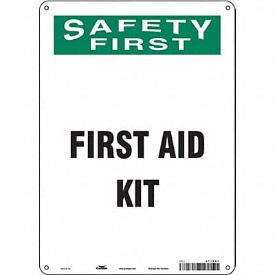 Safety Sign 14 in x 10 in Polyethylene