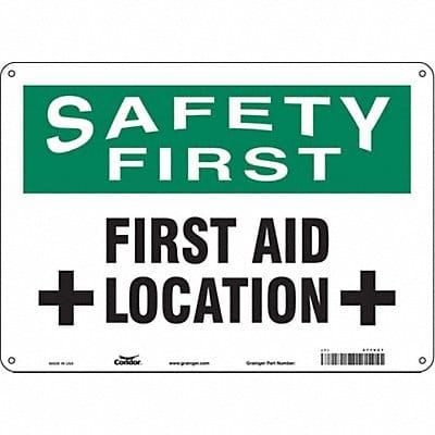 Safety Sign 10 in x 14 in Aluminum