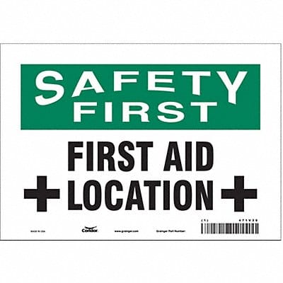 Safety Sign 7 in x 10 in Vinyl