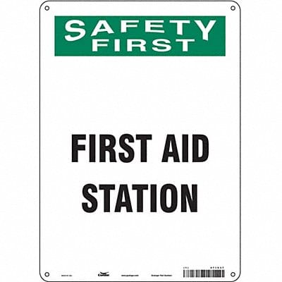 Safety Sign 14 in x 10 in Polyethylene