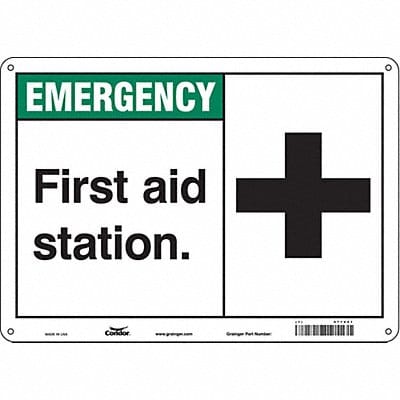 Safety Sign 10 in x 14 in Aluminum