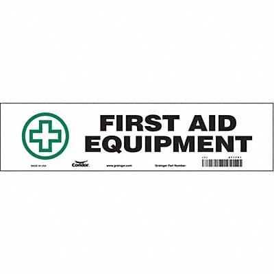Safety Sign 3 1/2 in x 14 in Vinyl
