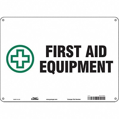 Safety Sign 10 in x 14 in Aluminum