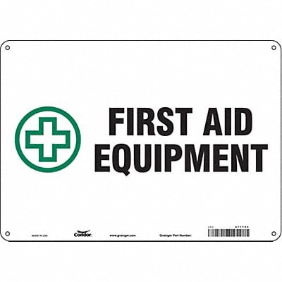 Safety Sign 10 in x 14 in Polyethylene