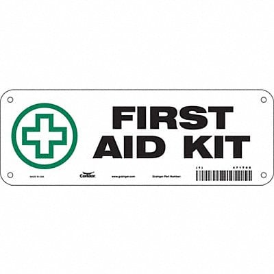 Safety Sign 3 1/2 in x 10 in Aluminum