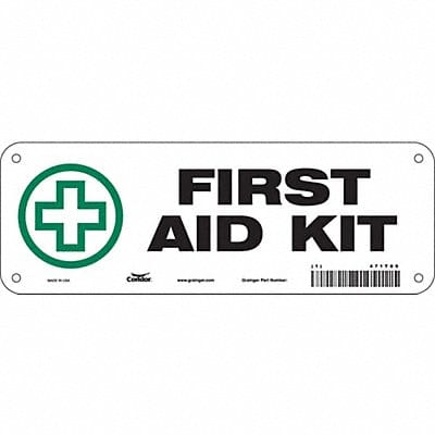 Safety Sign 3 1/2 x 10 in Polyethylene