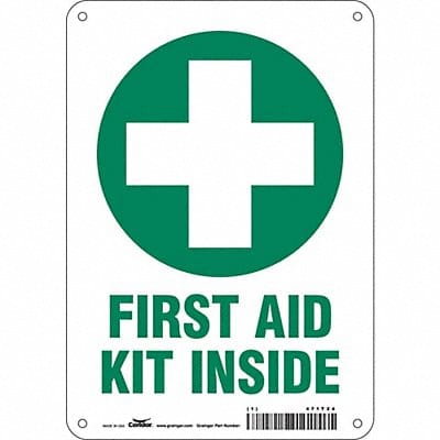 Safety Sign 10 in x 7 in Polyethylene