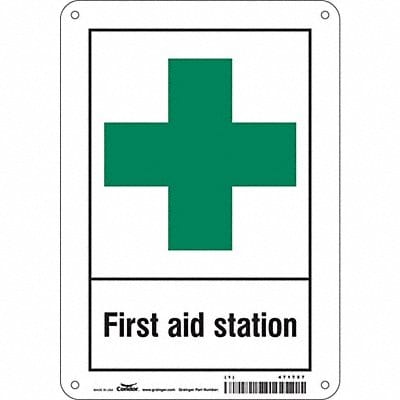 Safety Sign 10 in x 7 in Aluminum