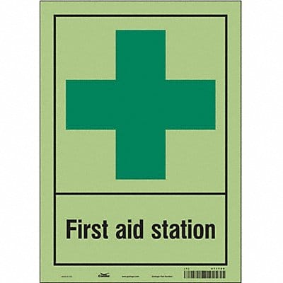 Safety Sign 14 in x 10 in Glow Vinyl