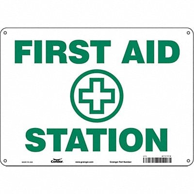 Safety Sign 10 in x 14 in Aluminum