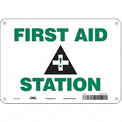 Safety Sign 7 in x 10 in Aluminum