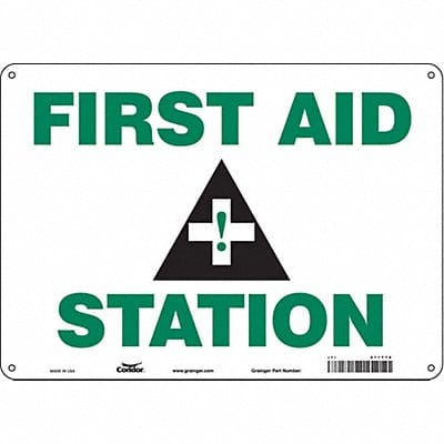 Safety Sign 10 in x 14 in Aluminum