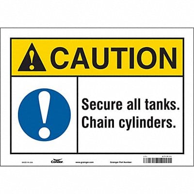 Safety Sign 10 in x 14 in Vinyl