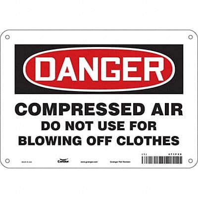 Safety Sign 7 in x 10 in Aluminum