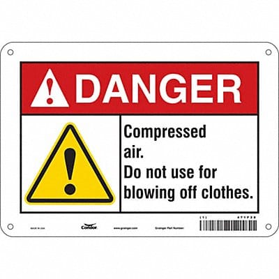 Safety Sign 7 inx10 in Polyethylene