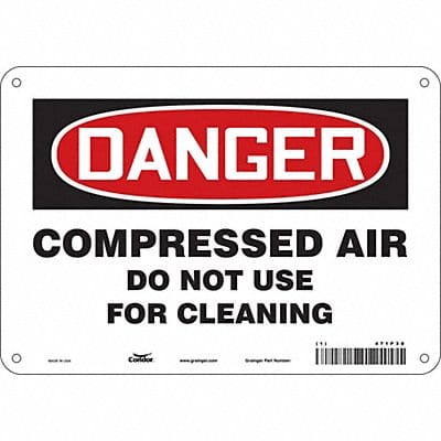 Safety Sign 7 in x 10 in Aluminum