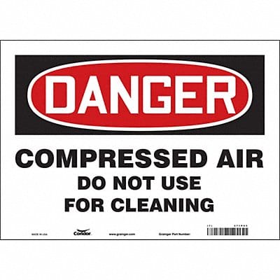Safety Sign 10 in x 14 in Vinyl