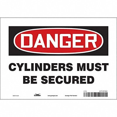 Safety Sign 7 inx10 in Vinyl