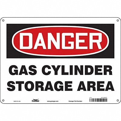 Safety Sign 10 inx14 in Polyethylene