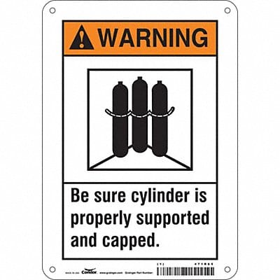 Safety Sign 10 in x 7 in Aluminum