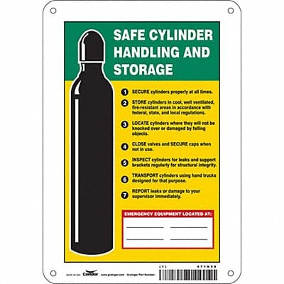 Safety Sign 10 inx7 in Aluminum