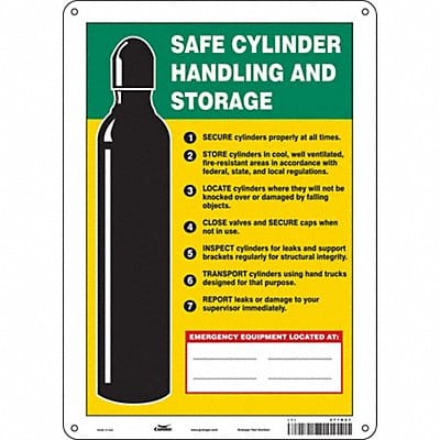 Safety Sign 14 in x 10 in Polyethylene