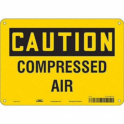 Safety Sign 7 inx10 in Polyethylene