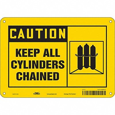 Safety Sign 7 in x 10 in Aluminum