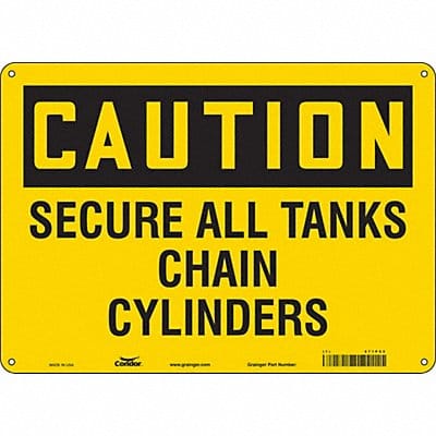 Safety Sign 10 in x 14 in Aluminum