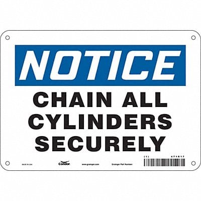 Safety Sign 7 in x 10 in Polyethylene