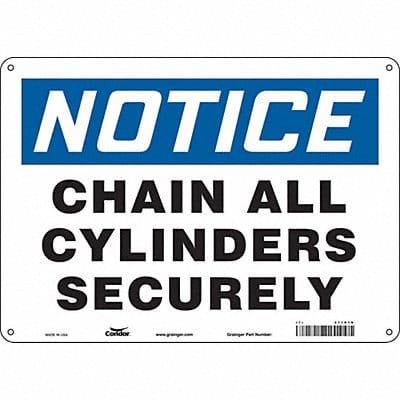 Safety Sign 10 in x 14 in Polyethylene