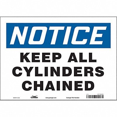 Safety Sign 10 inx14 in Vinyl