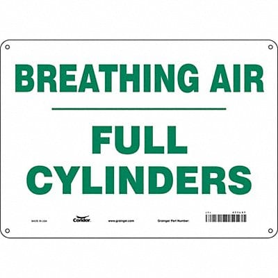 Safety Sign 10 in x 14 in Polyethylene