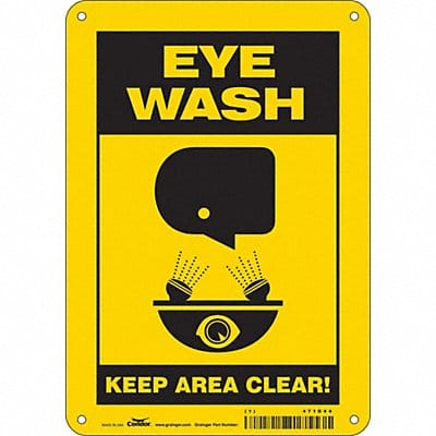Safety Sign 10 in x 7 in Polyethylene
